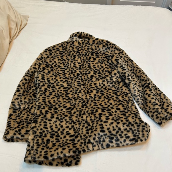 Stylish Leopard Print Faux Fur Coat - Picture 5 of 5